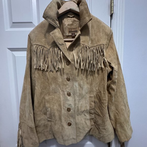 Espirit outwear size M leather fringe jacket - Picture 1 of 10